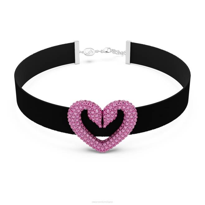 Swarovski DV4B357 gioielleria cuore, rosa, placcato rodio un girocollo
