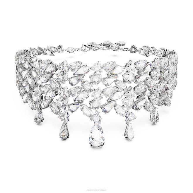Swarovski DV4B358 gioielleria tagli misti, bianchi, rodiati girocollo mesmera