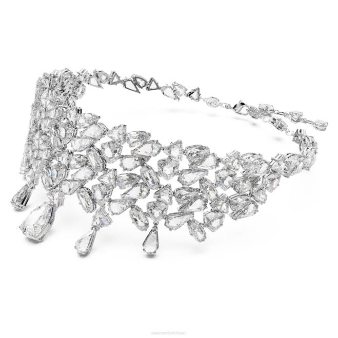 Swarovski DV4B358 gioielleria tagli misti, bianchi, rodiati girocollo mesmera