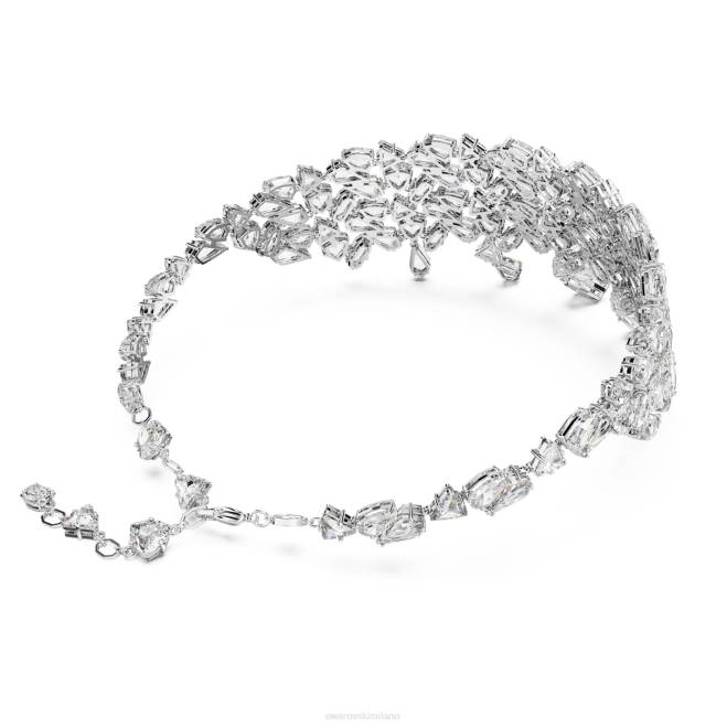 Swarovski DV4B358 gioielleria tagli misti, bianchi, rodiati girocollo mesmera