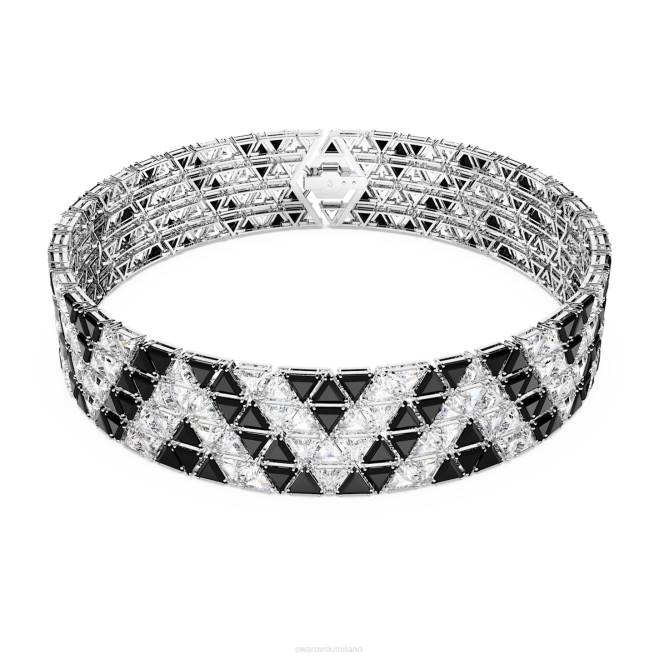 Swarovski DV4B359 gioielleria taglio a triangolo, nero, placcato rodio girocollo di ortice