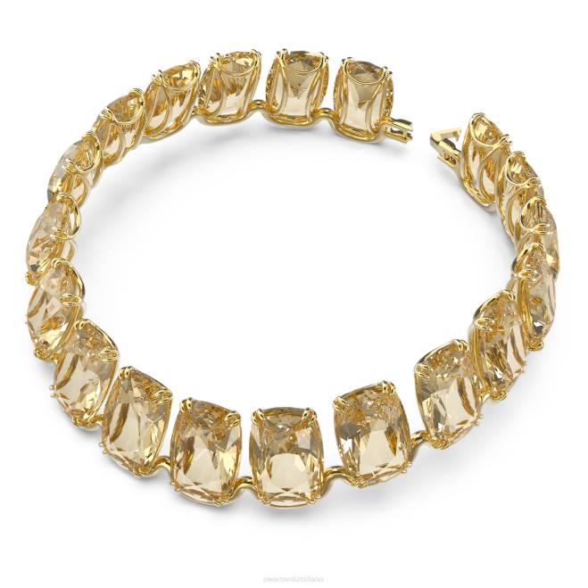 Swarovski DV4B360 gioielleria cristalli fluttuanti sovradimensionati, tono oro, placcati color oro girocollo armonia