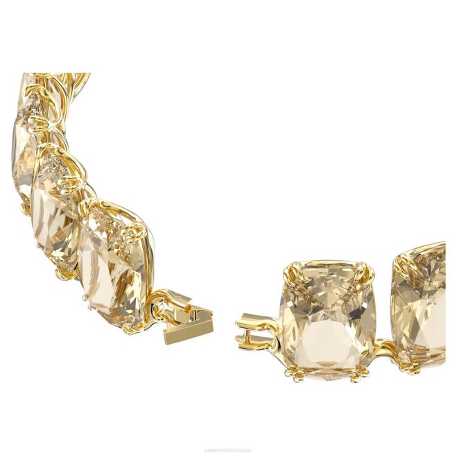 Swarovski DV4B361 gioielleria cristalli fluttuanti sovradimensionati, tono oro, placcati color oro girocollo armonia