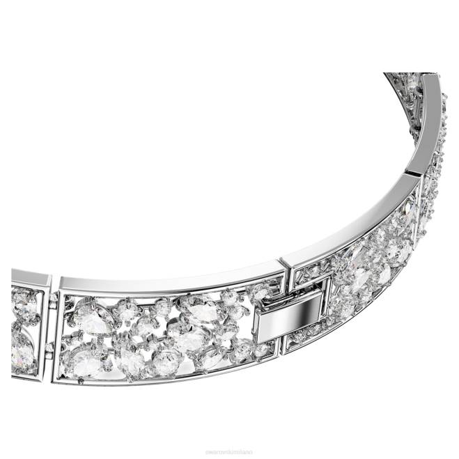 Swarovski DV4B367 gioielleria fiocco, bianco, placcato rodio girocollo volta