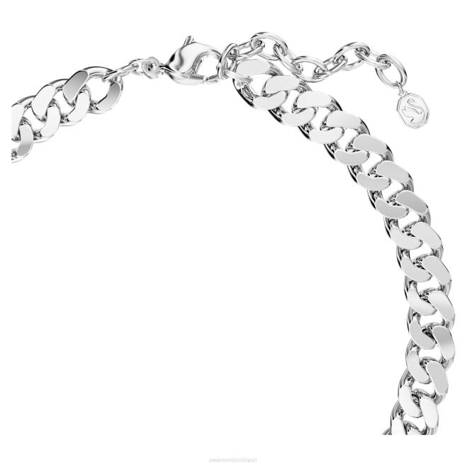 Swarovski DV4B369 gioielleria cuore, bianco, placcato rodio girocollo volta
