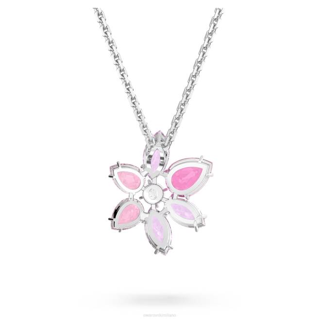 Swarovski DV4B161 gioielleria tagli misti, fiore, rosa, rodiato ciondolo gemma