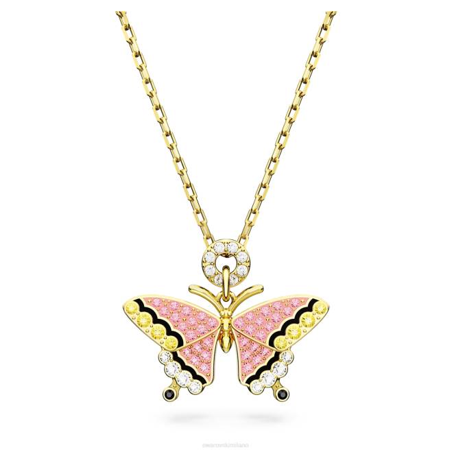 Swarovski DV4B162 gioielleria farfalla, multicolore, placcato color oro ciondolo idilliaco