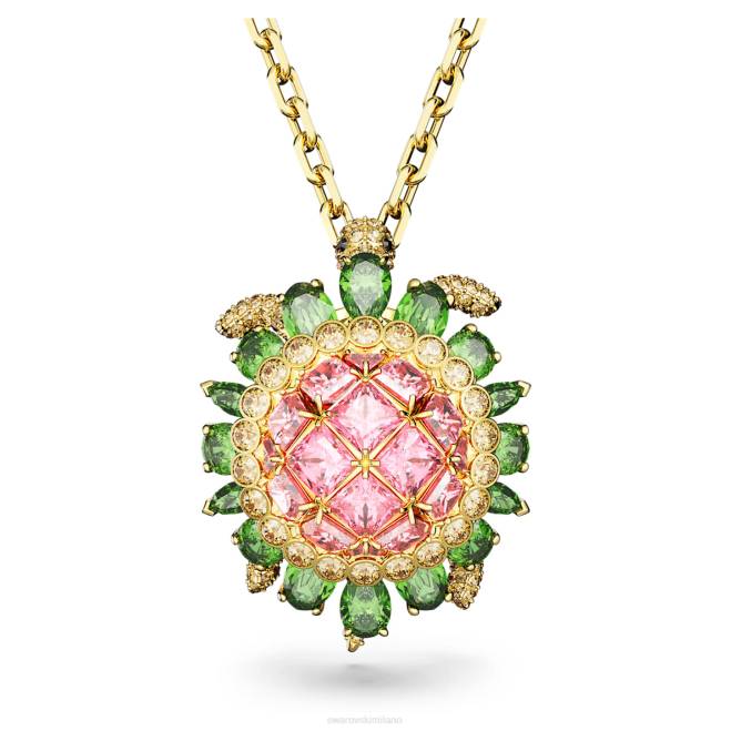 Swarovski DV4B165 gioielleria tartaruga, multicolore, placcato color oro ciondolo idilliaco