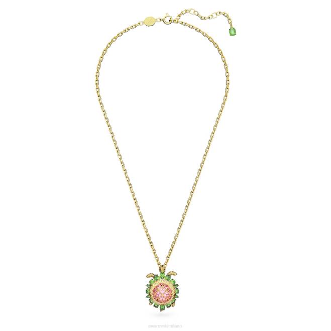 Swarovski DV4B165 gioielleria tartaruga, multicolore, placcato color oro ciondolo idilliaco