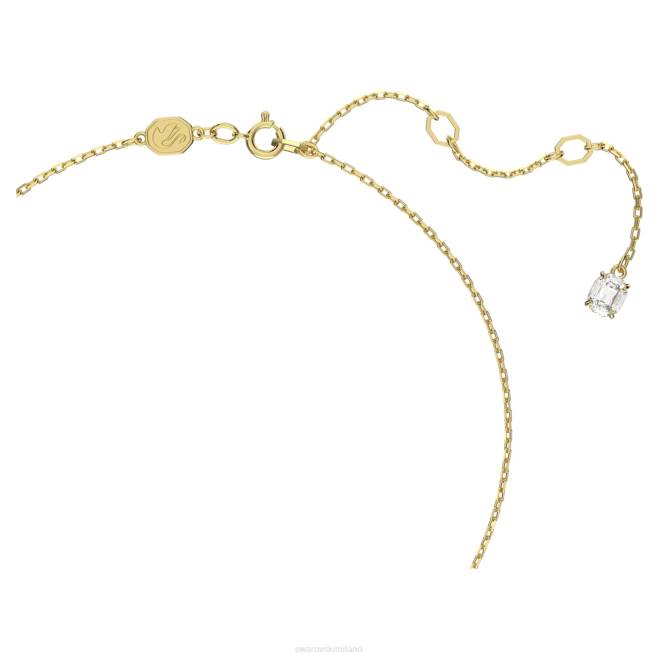 Swarovski DV4B171 gioielleria taglio rotondo, bianco, placcato oro ciondolo costellazione