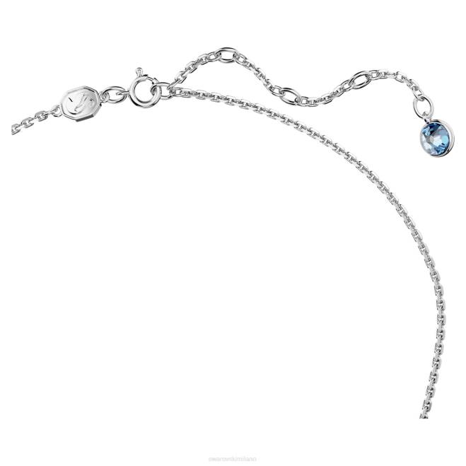 Swarovski DV4B183 gioielleria taglio ottagonale, multicolore, placcato rodio ciondolo cromato