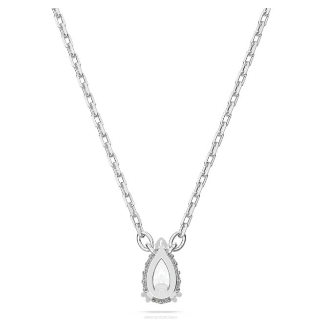 Swarovski DV4B185 gioielleria taglio a pera, bianco, placcato rodio ciondolo millenario