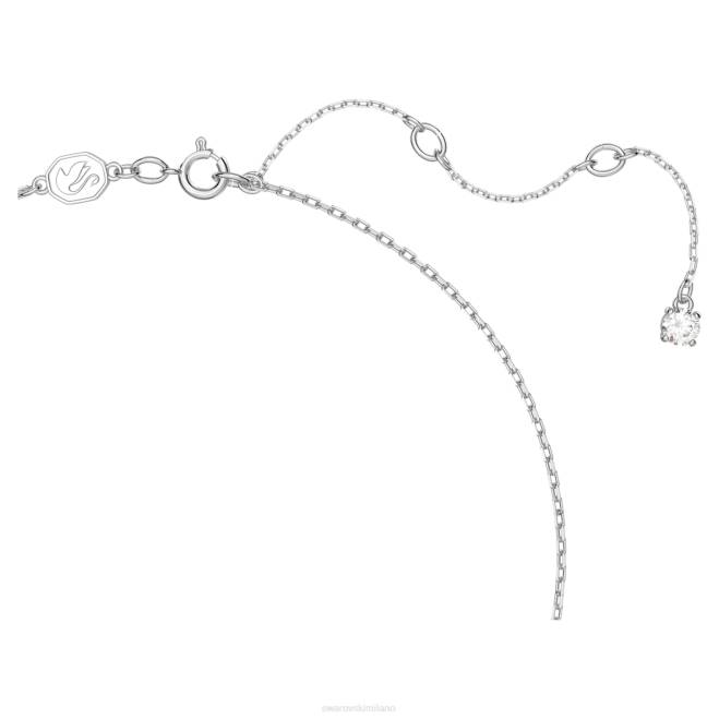 Swarovski DV4B194 gioielleria tagli misti, fiore, bianco, rodiato ciondolo gemma