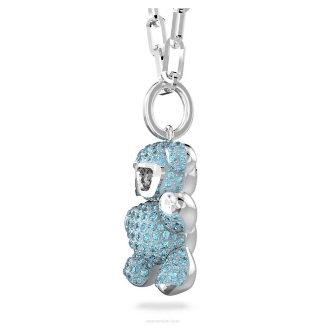 Swarovski DV4B199 gioielleria orso, blu, placcato rodio ciondolo di orsacchiotto