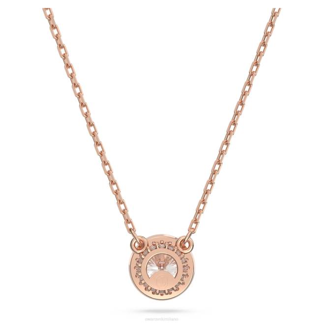 Swarovski DV4B206 gioielleria taglio rotondo, pavé, bianco, placcato tonalità oro rosa ciondolo costellazione