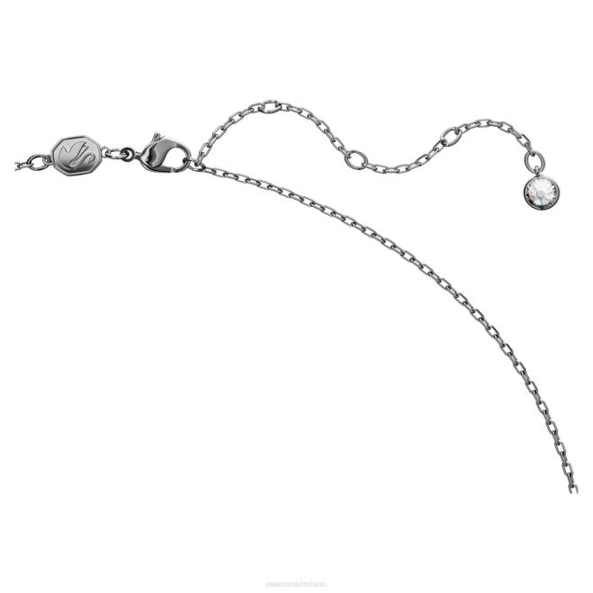 Swarovski DV4B210 gioielleria cuore, nero, placcato rutenio pendente Volta