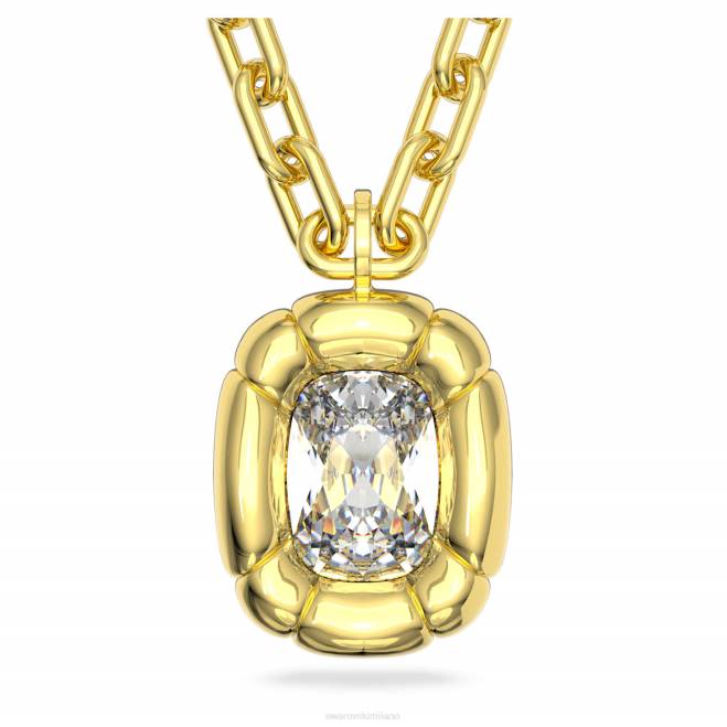 Swarovski DV4B217 gioielleria taglio a cuscino, tono oro, placcato color oro pendente dulciscente