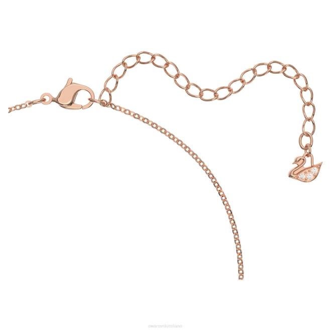 Swarovski DV4B219 gioielleria Infinity, bianco, placcato tonalità oro rosa esistere ciondolo