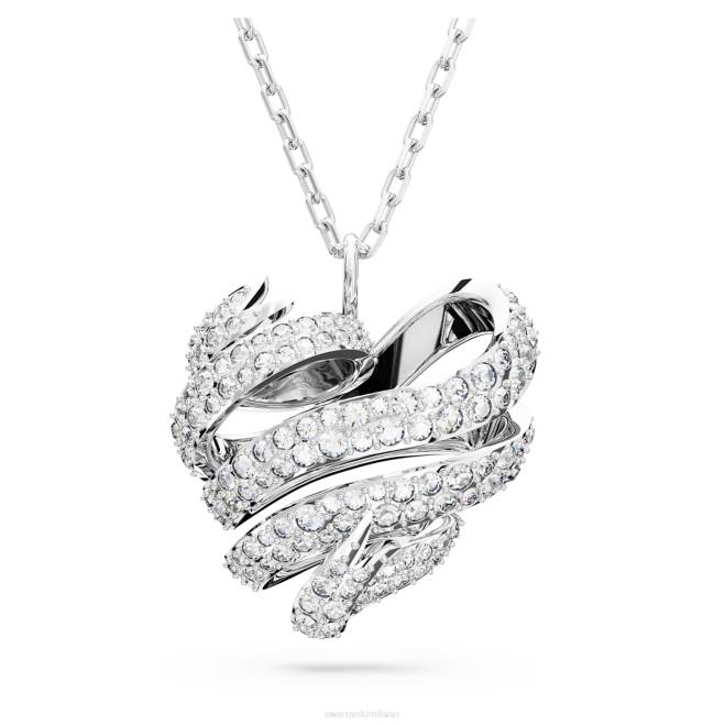 Swarovski DV4B237 gioielleria cuore, bianco, placcato rodio pendente Volta