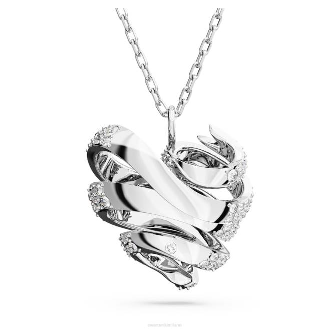 Swarovski DV4B237 gioielleria cuore, bianco, placcato rodio pendente Volta