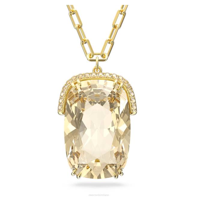 Swarovski DV4B239 gioielleria cristallo oversize, tonalità oro, placcato tonalità oro pendente armonia