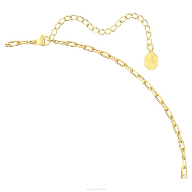 Swarovski DV4B239 gioielleria cristallo oversize, tonalità oro, placcato tonalità oro pendente armonia