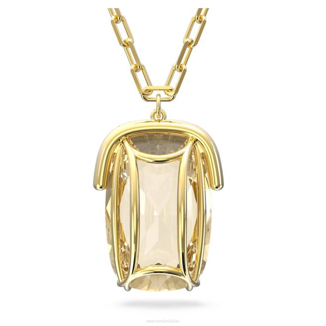 Swarovski DV4B239 gioielleria cristallo oversize, tonalità oro, placcato tonalità oro pendente armonia