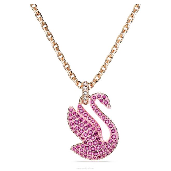 Swarovski DV4B240 gioielleria cigno, rosa, placcato tonalità oro rosa pendente iconico del cigno