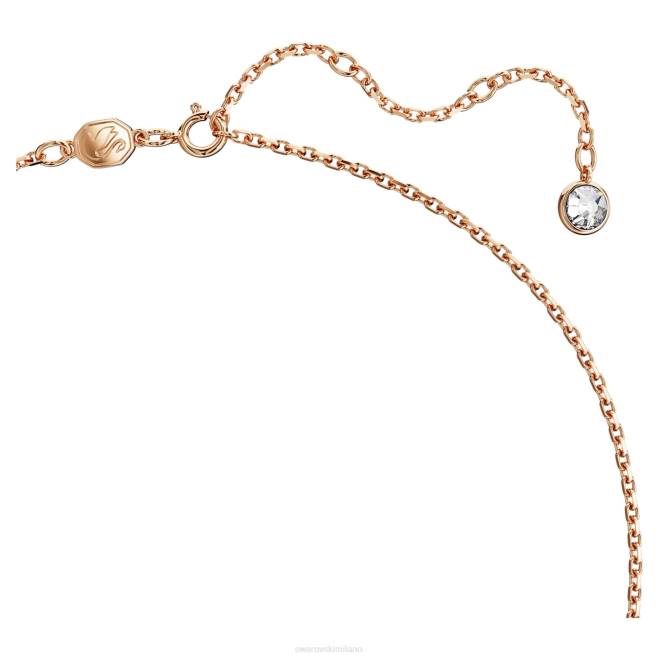 Swarovski DV4B240 gioielleria cigno, rosa, placcato tonalità oro rosa pendente iconico del cigno