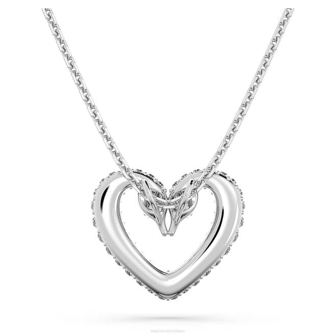 Swarovski DV4B241 gioielleria cuore, bianco, placcato rodio un ciondolo