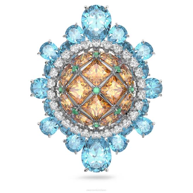 Swarovski DV4B245 gioielleria multicolore, placcato rodio spilla curiosa