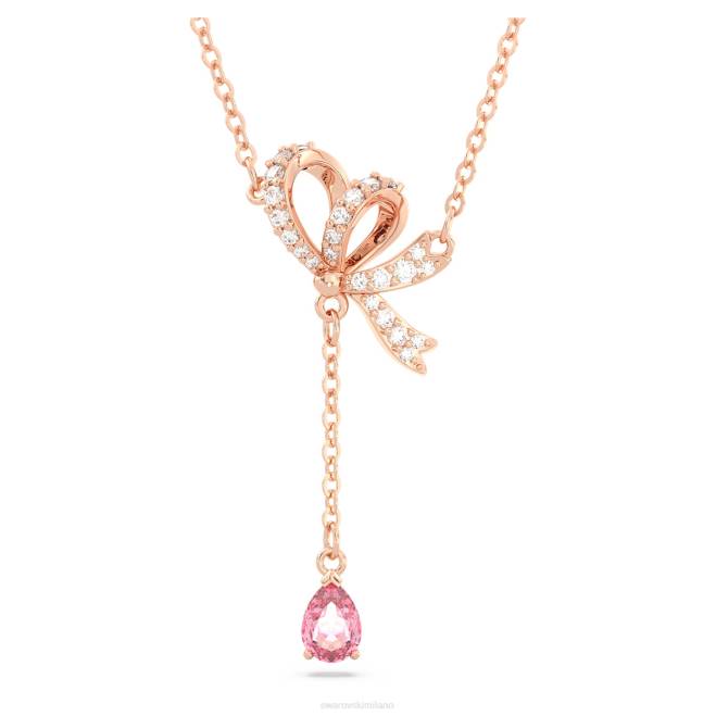 Swarovski DV4B247 gioielleria fiocco, rosa, placcato tonalità oro rosa volta e ciondolo