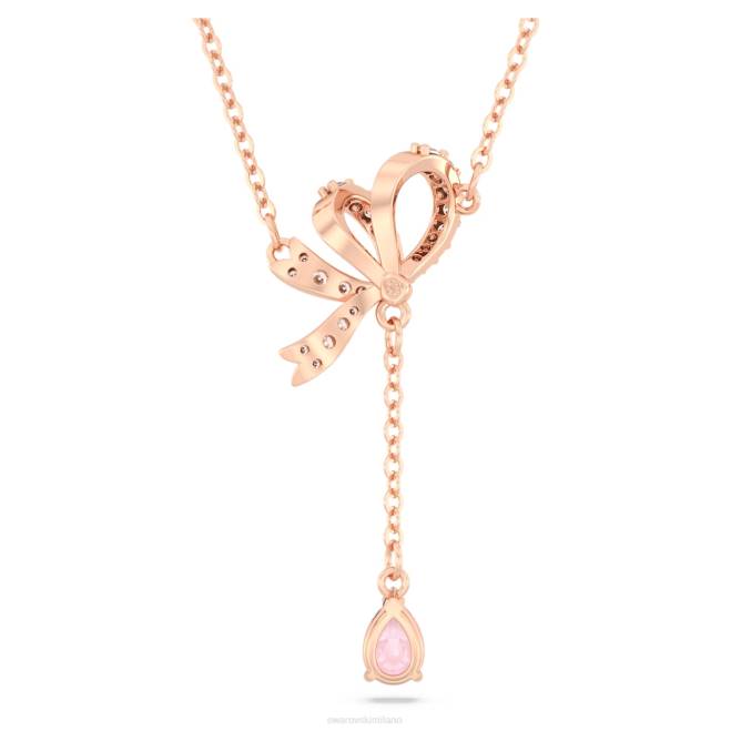 Swarovski DV4B247 gioielleria fiocco, rosa, placcato tonalità oro rosa volta e ciondolo