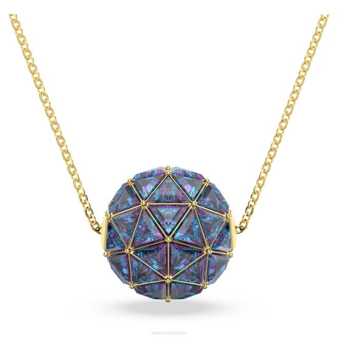 Swarovski DV4B250 gioielleria taglio a triangolo, blu, placcato color oro ciondolo curiosità