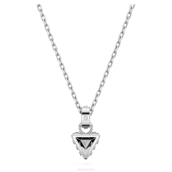 Swarovski DV4B254 gioielleria taglio a triangolo, grigio, placcato rodio ciondolo stilla