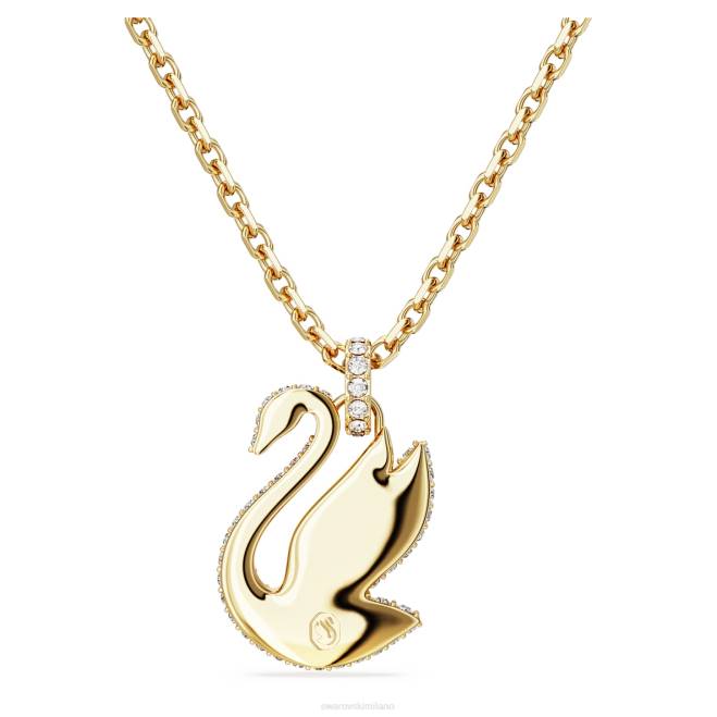 Swarovski DV4B257 gioielleria cigno, giallo, placcato color oro pendente iconico del cigno