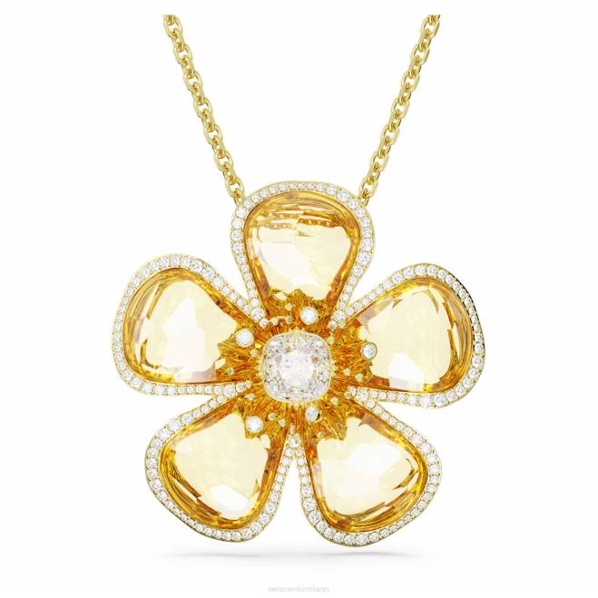 Swarovski DV4B261 gioielleria fiore, giallo, placcato color oro pendente floreale