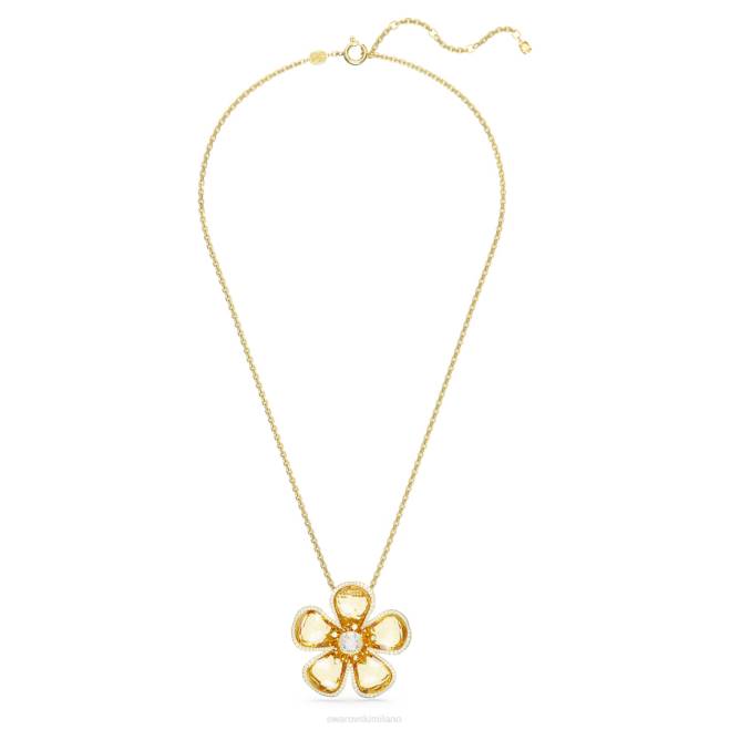 Swarovski DV4B261 gioielleria fiore, giallo, placcato color oro pendente floreale