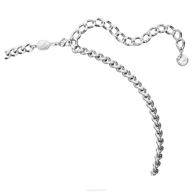 Swarovski DV4B262 gioielleria cuore, bianco, placcato rodio pendente Volta