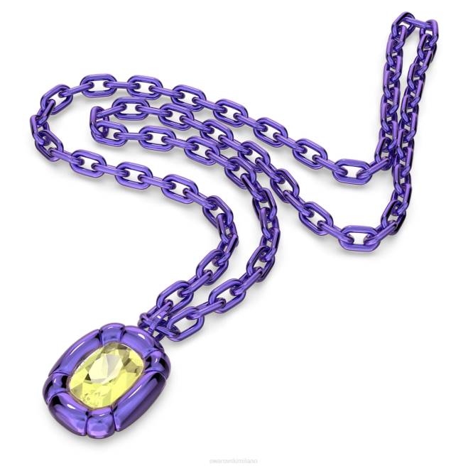 Swarovski DV4B266 gioielleria taglio cuscino, viola pendente dulciscente