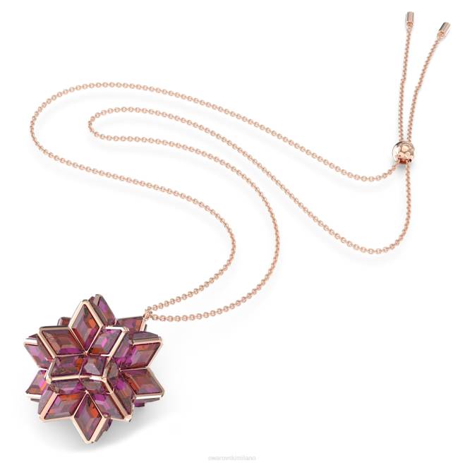 Swarovski DV4B267 gioielleria taglio geometrico, rosa, placcato tonalità oro rosa ciondolo curiosità
