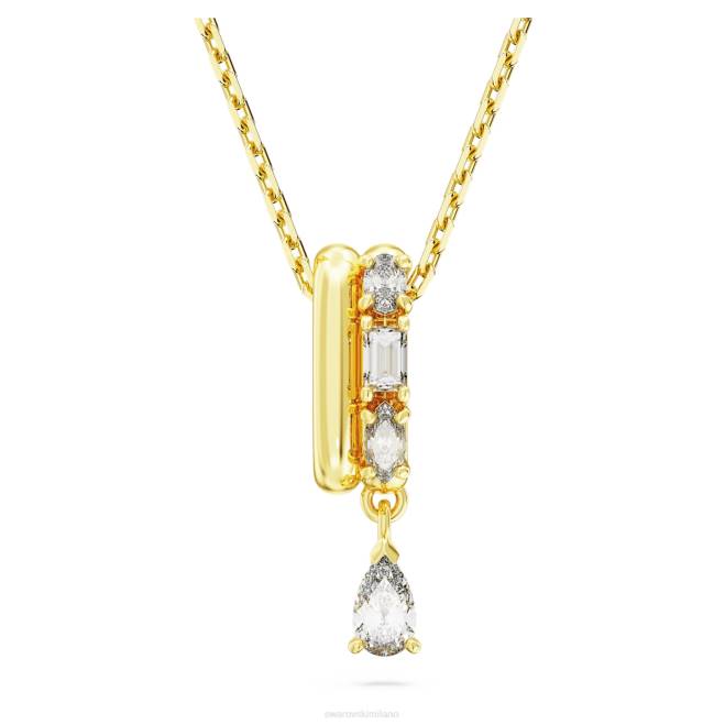 Swarovski DV4B281 gioielleria tagli misti, bianco, placcato oro ciondolo destrezza