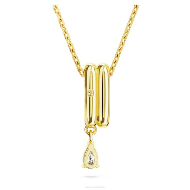 Swarovski DV4B281 gioielleria tagli misti, bianco, placcato oro ciondolo destrezza