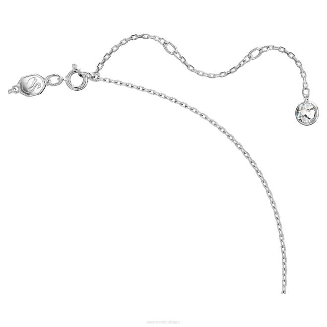 Swarovski DV4B282 gioielleria cigno, blu, placcato rodio pendente iconico del cigno