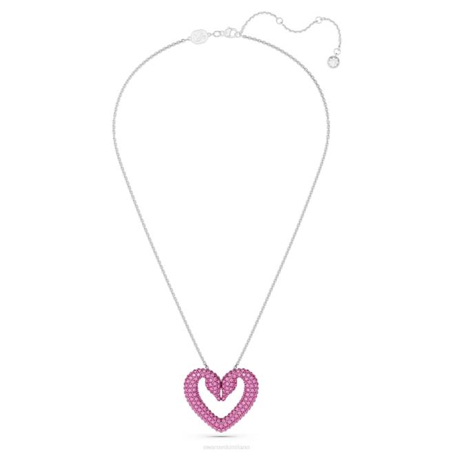 Swarovski DV4B283 gioielleria cuore, rosa, placcato rodio un ciondolo