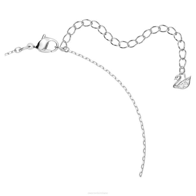 Swarovski DV4B288 gioielleria giugno, rosa, placcato rodio ciondolo portafortuna a taglio rotondo