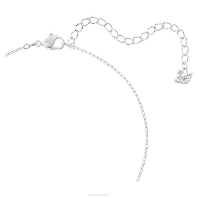 Swarovski DV4B289 gioielleria fiore, rosa, placcato rodio ciondolo fiore eterno
