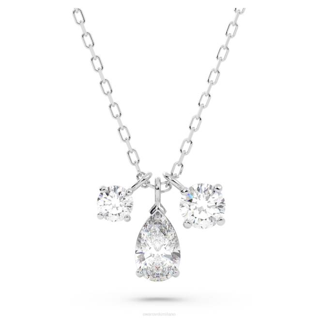 Swarovski DV4B297 gioielleria tagli misti, grappolo, bianco, rodiato attirare ciondolo