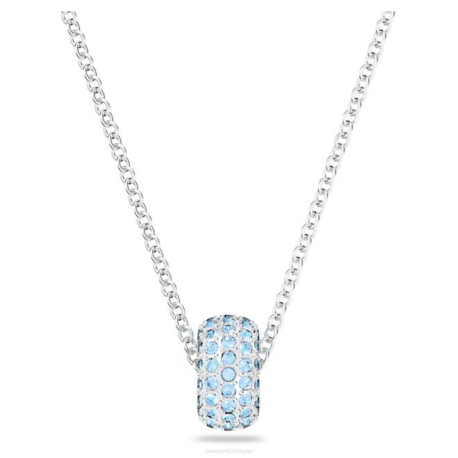 Swarovski DV4B306 gioielleria blu, rodiato ciondolo in pietra
