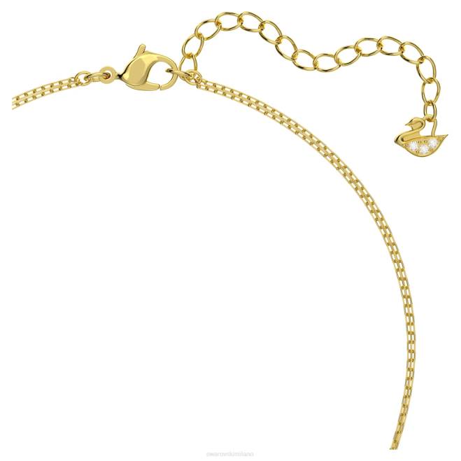 Swarovski DV4B307 gioielleria verde, placcato color oro pendente a strati di zenzero